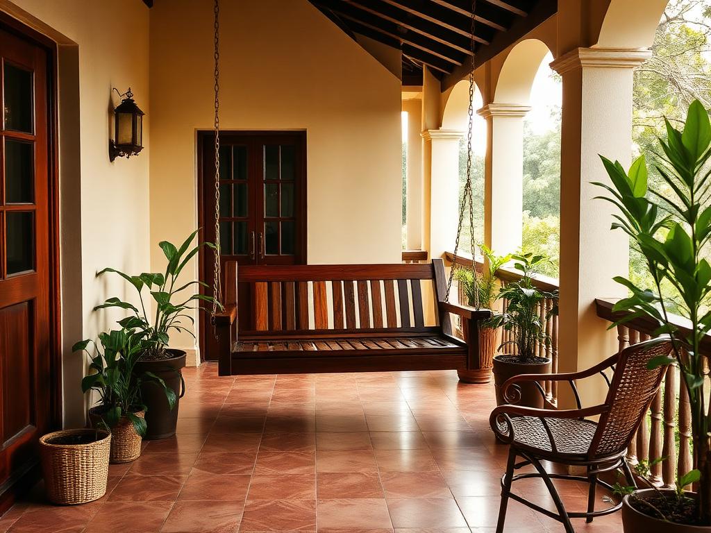Teakwood Heritage balcony in an Indian home