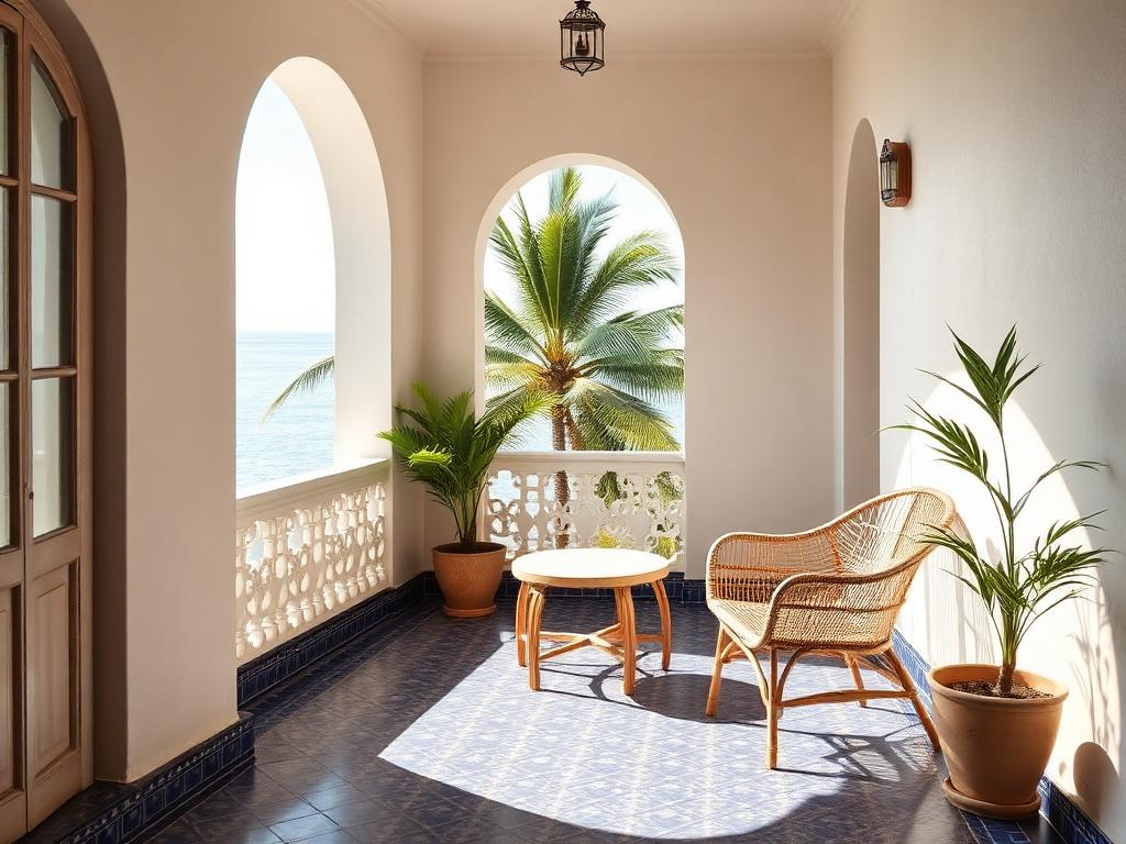 Indo-Portuguese Coastal balcony in an Indian home