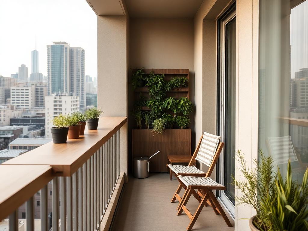 Urban Compact Living balcony in an Indian home