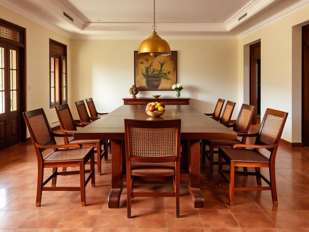 Teakwood Heritage dining room in an Indian home