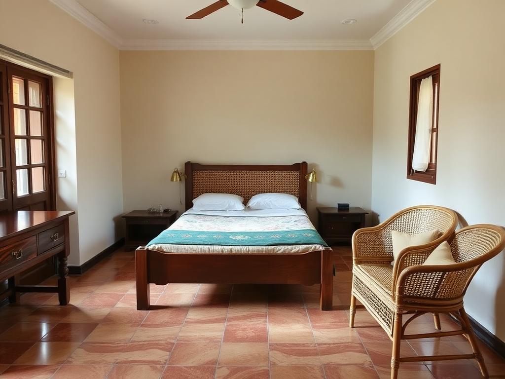Teakwood Heritage parents room in an Indian home