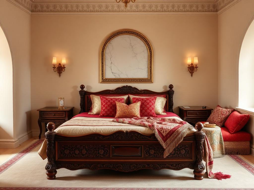 Rajasthani Royalty parents room in an Indian home