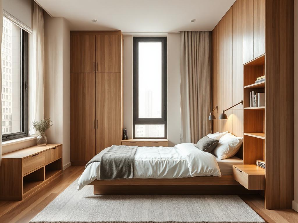 Urban Compact Living parents room in an Indian home