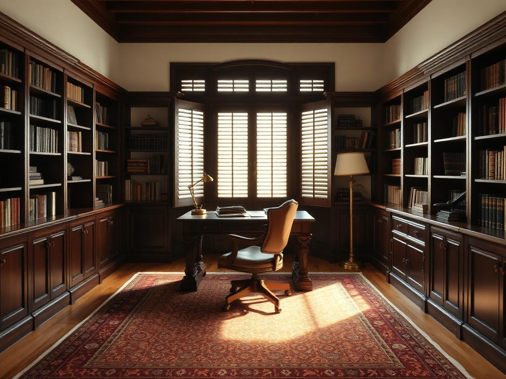 Colonial Bungalow study room in an Indian home