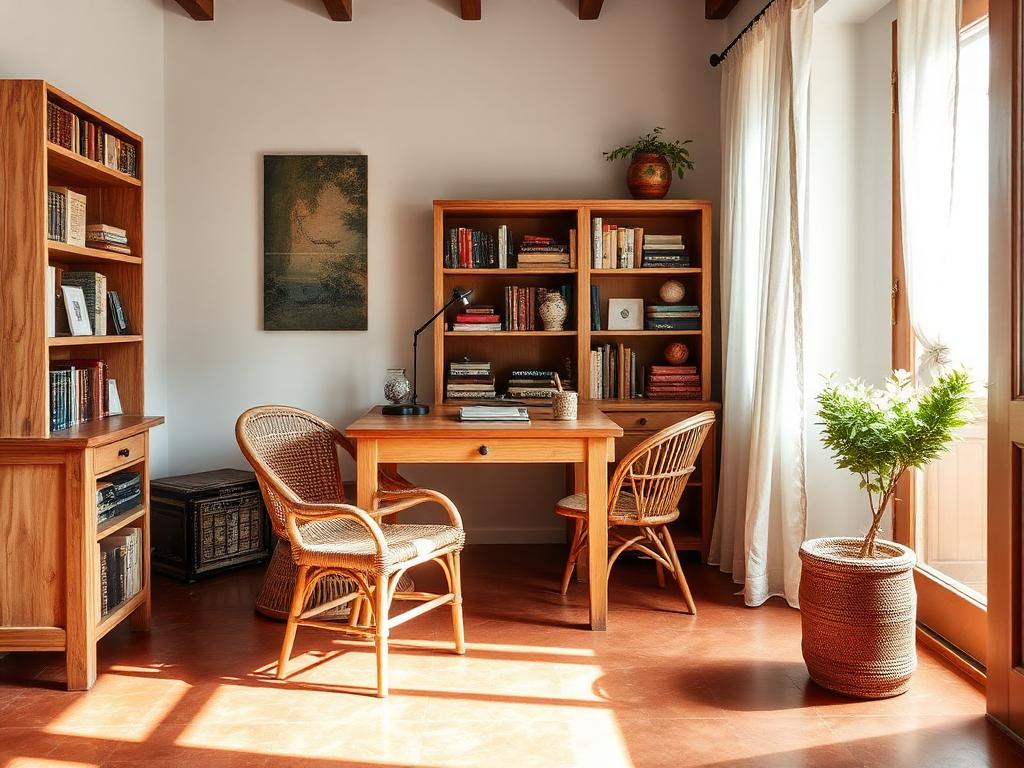 Indo-Portuguese Coastal study room in an Indian home