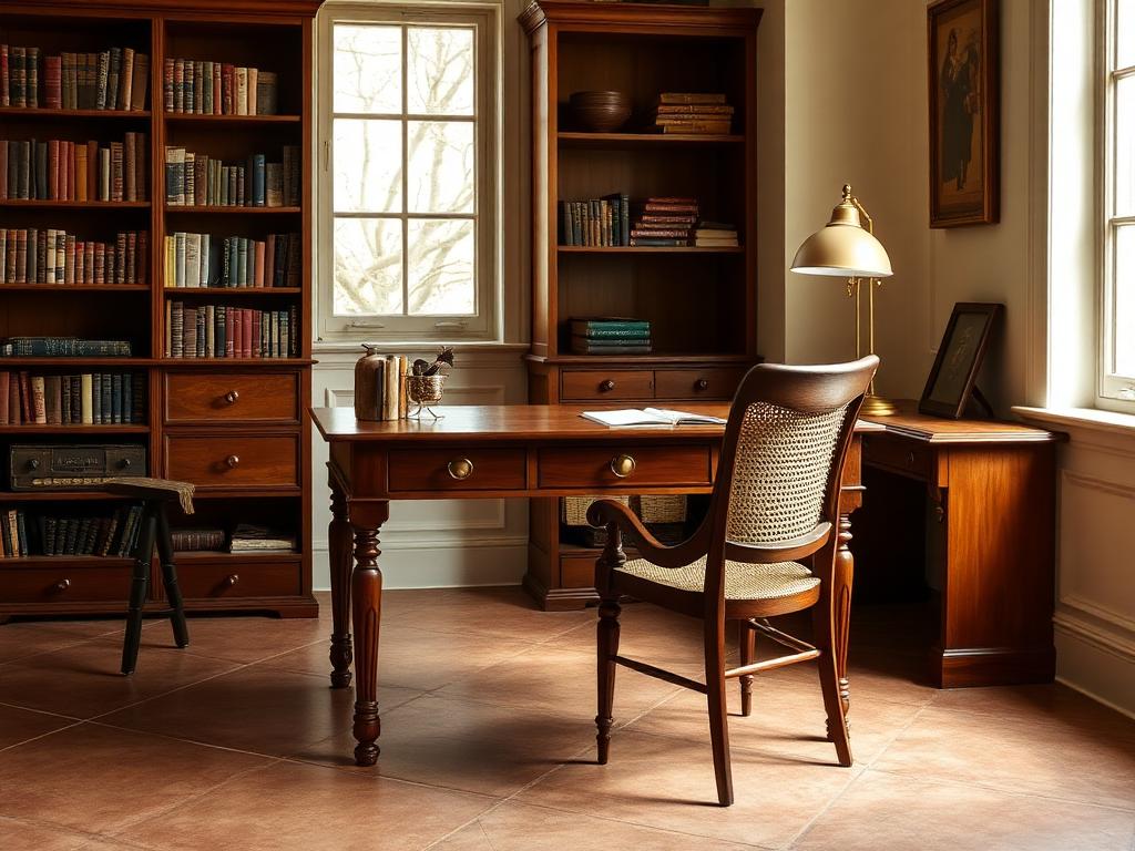 Teakwood Heritage study room in an Indian home
