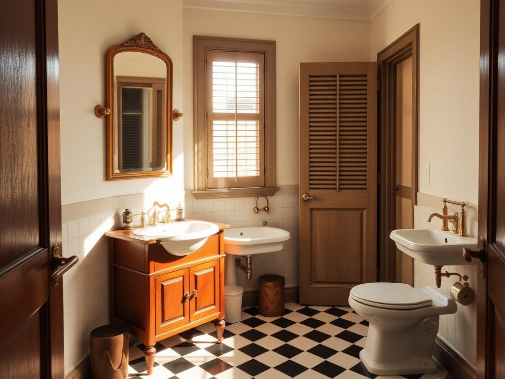 Colonial Bungalow wash room in an Indian home