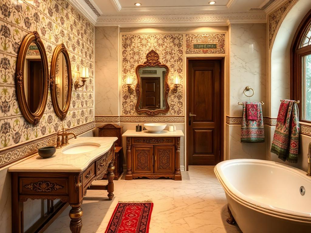 Rajasthani Royalty wash room in an Indian home
