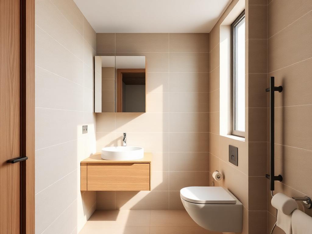 Urban Compact Living wash room in an Indian home